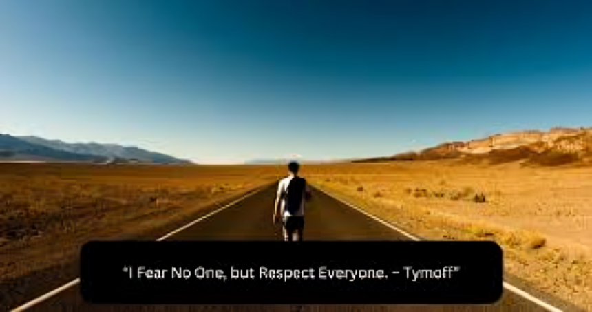 I Fear No One, But Respect Everyone. - Tymoff